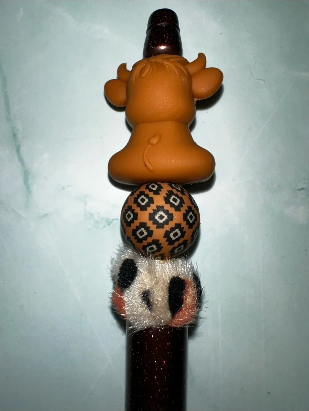 Cute Brown Cow Custom Pen